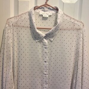 In Every Story Polka Dot Chiffon Blouse
